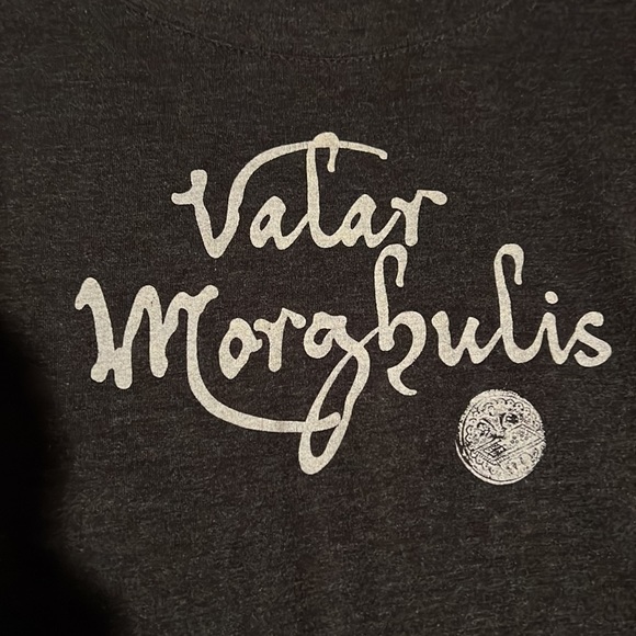 NWOT Valar Morghulis Game of Thronesblack and white tee super soft size XL - Picture 2 of 6